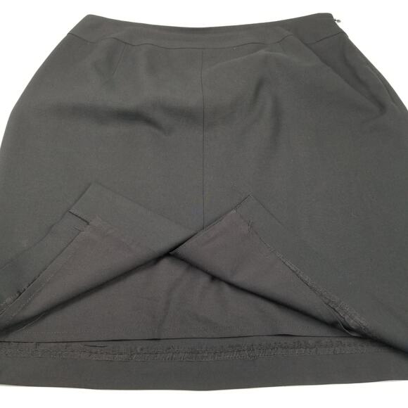 Talbots Petites Gray Wool Blend Lined Side Zip Skirt Size 8 - Picture 3 of 6